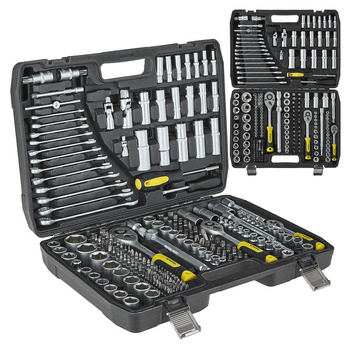 Komplet kluczy nasadowych 216el. 1/4",  