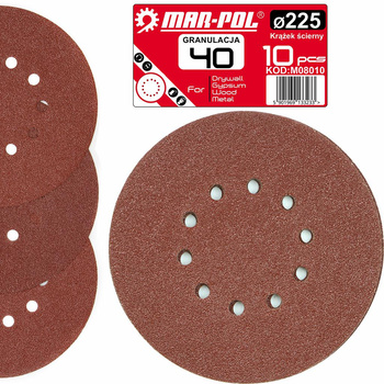 Papier ścierny na dysk z otworami,      