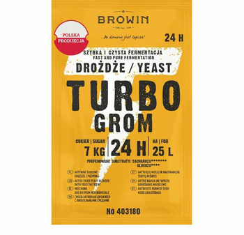 Drożdże gorzelnicze Turbo Browin 24h180g