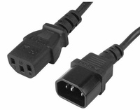 Kabel Zasilający Ac Czarny 1,8m przedłuż