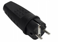 Wtyczka gumowa 230V 16A IP44 długi korp 