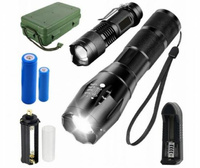 2 Latarki Led Cree XM-L T6 q5 Zoom Aku