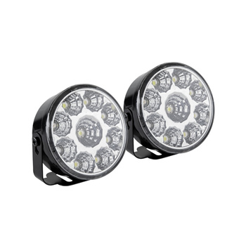 Światła Do Jazdy Dziennej Okrągłe 9Led